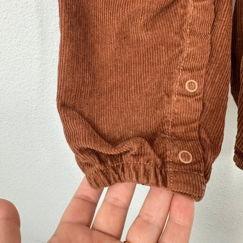 Carter's 12m Baby Corduroy Overalls‎ Moose Embroidered Brown Snap Inseam